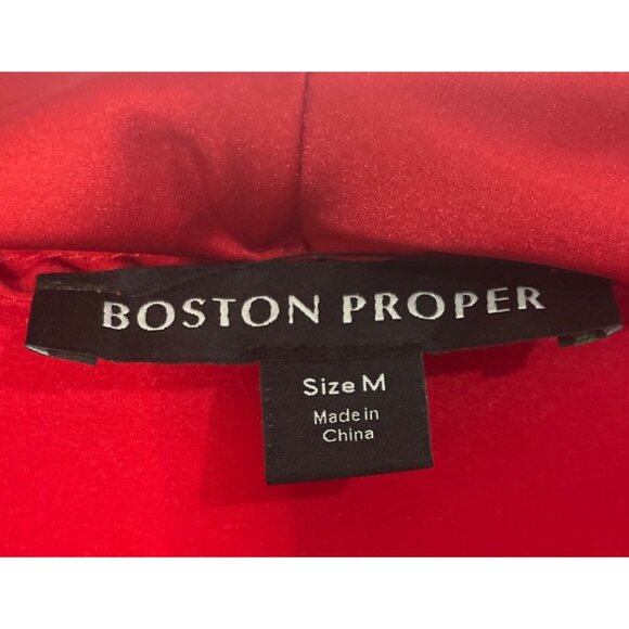 Boston Proper Red Cowl Neck Sleeveless Top Size M Holiday Party Elegant - Picture 2 of 5